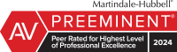 Martindale-Hubbell AV Preeminent Peer Rated for Highest Level of Professional Excellence 2024